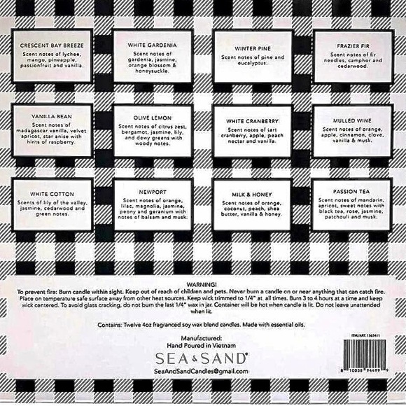 SEA & SAND 4 OZ SCENTED VOTIVE CANDLES, SET OF 12 - Picture 4 of 5